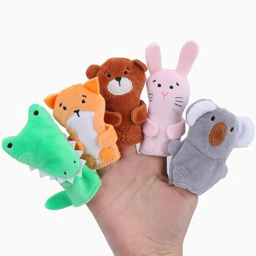 LOMTRATS 2024 Fingerpuppen, süße weiche Fingerpuppen für die frühe Bildung, Unterhaltung, Gute-Nacht-Geschichten, originelles Spielzeug, Kindergeschenke.