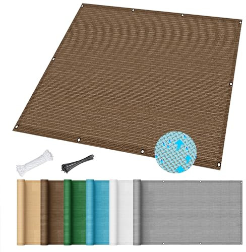 Vela Ombreggiante Tenda 90 x 320 cm Rettangolare Tenda da Sole UV Protezione Raggi UV 95% per Giardino Terrazzo e Campeggio, Marrone