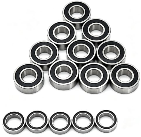 15pcs Rubber Sealed RC Ball Bearings Kit 5x8x2.5mm 5x11x4mm Compatible with Tamiya Grasshopper Lunchbox Hornet 1/10 RC Car Upgrade Parts