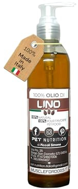 Pet Nutrition Olio di Lino 100% Naturale per Nutrizione Animali, Qualità Garantita