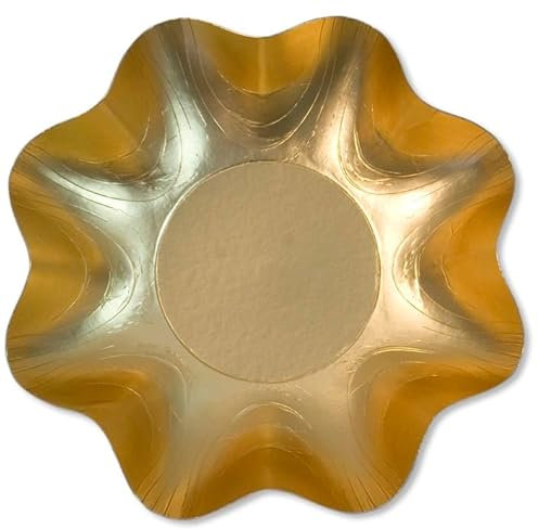 EX.TRA. Sopera mediana redonda dorada satinada, 28 cm, 1 unidad