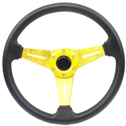 Universelles 14 Zoll 350 Mm Auto Sportlenkrad Rennsport Auto Styling(Gold)