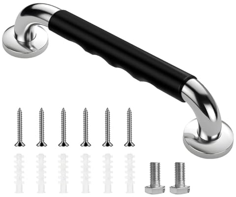 yotutun Barre D'appui WC, 30cm Acier Inox Maintien Poignée Douche Antidérapante Baignoire Main Courante Inoxydable pour Salle de Bain Personnes Âgées Handicapées Enfants Enceinte