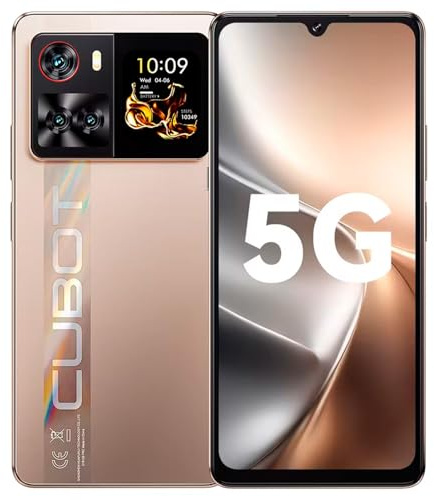 CUBOT X100 5G - Smartphone 6.88 HD+ 120Hz, 16GB RAM (8GB+8GB Exp.), 256GB ROM, 64MP Kamera, Android 15, Dimensity 7025, Guld