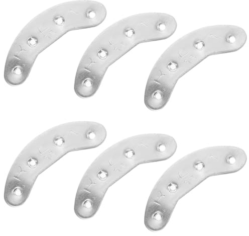 Holibanna 3 Pares de Protectores de Talón para Reparación de Suelas Deportivas y Botas de Hierro Plata Material Resistente y Antidesgaste, Adecuado para Senderismo y Uso en Calles