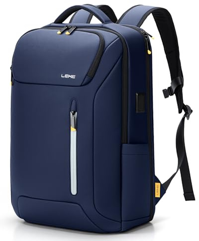 Lekespring Laptop Backpack for Men, 17.3 Inch 30L Business Rucksack | Water-Resistant with USB Charging Port for Travel, Work Commute and Overnight Trips, Blue