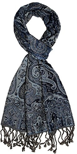 Lorenzo Cana Luxus herr halsduk av mjuk ull tråkig paisley mönster färgglad flerfärgad 35 x 160 cm yllehalsduk ylleduk herrsjal män sjal
