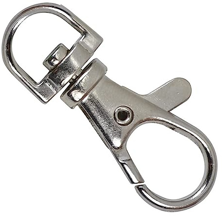 WedDecor Swivel Clip Trigger Snap Lobster Claps Hook Buckle Fastener for Purse, Keychain, Straps, Backpack, Hanging Item, Bag Accessories, Silver, 10mm, 2pcs