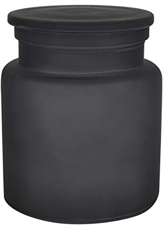 Spirella Universaldose Yoko Kosmetikdose, Wattedose, Aufbewahrung Bad, Glas, 10,2 x 12 cm, Grau