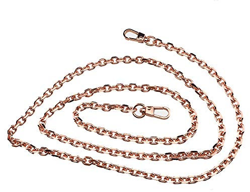 HAHIYO Mini Pochette börse Kette Riemen Dünn Breit 6mm für LV Länge 110cm Dicke 2mm Rose Gold für Schulter Crossbody Sling Handtasche börse Clutch Bequem Flach Metall Gurt 1 Pack