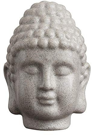 YGAKX Buddha Statua arredo mensole Arte Ornament Artigianato in Pietra arenaria Ornamenti Testa di Buddha casa Soggiorno Sala da Pranzo Decorazione Creativa Statua di Buddha