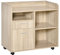Vinsetto Mueble de Impresora Carro Multifuncional de Oficina con 3 Compartimentos 2 Cajones para Archivos Estante Ajustable Ruedas con 2 Frenos 80x40x72 cm Roble