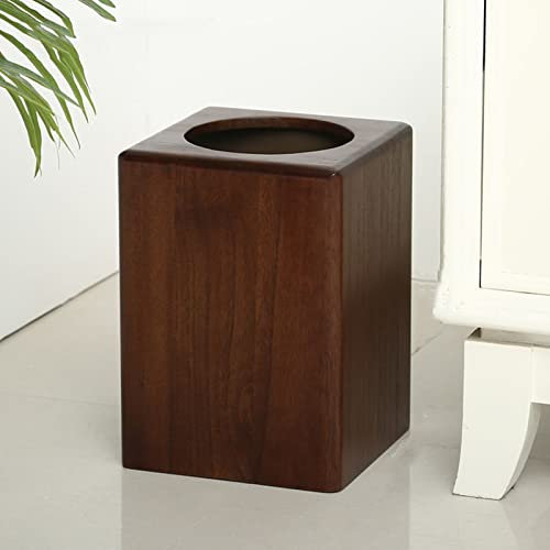 Corbeille à Papier en Bois Poubelle pour salle de bain, bac de cuisine en bois |Bac d'armoires pour stockage de déchets dans la cuisine Chambre à coucher |Panier de papier à déchets de la corbeille, c