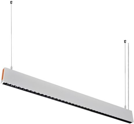 FOOC LED Pendelleuchte Esstisch 107cm Modern, 25W Lineare Hängeleuchte 2000LM, Blendfreie Pendellampe Aluminium, Höhenverstellbar Hängelampe Küche Wohnzimmer Büro, 4000K
