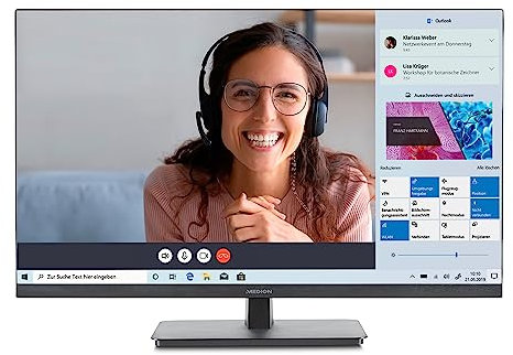 MEDION P53205 (MD 22011) 80 cm (32 Zoll) QHD Monitor (Adaptive Sync, HDMI, DisplayPort, schlankes Gehäuse, mehrsprachiges Menü)