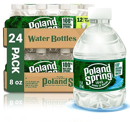 Pologne Lot de 24 bouteilles d'eau de printemps – Mini petite bouteille d'eau 237 ml