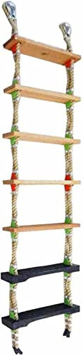 Klappleitern, Marine-Schlauchboot-Kajak-Notfallleiter mit Holzstufe, zusammenklappbare 3/7-stufige Kletterstrickleiter (Color : 3m/118 Inch/10ft)