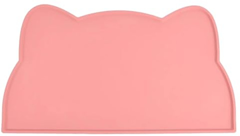 1 set de table rose pour animal de compagnie, tapis de gamelle pour chat, tapis en silicone