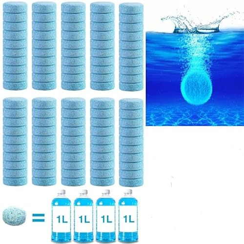 Anti-Freeze Windshield Wiper Fluid Tablet Solid Cleaner Universal Automobile Accessories Cleaner/Spray, Blue, 1 count (Pack of 200)