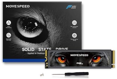 MOVE SPEED HB7450 - Unidad interna de estado sólido de 4 TB para PS5 con disipador térmico TLC NAND, PCIe 4.0 NVMe M.2 SSD, hasta 7450 MB/s, expansión de almacenamiento 3D NAND compatible con PS5