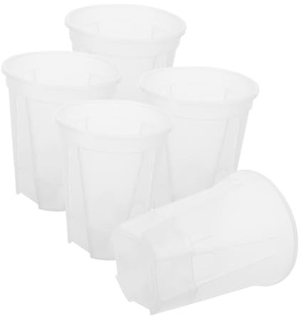 CAXUSD 5pcs Self Watering Planters Flower Pots for Indoor Succulent Orchid Plants Self Watering Planter