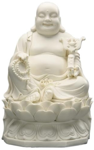 Buddha Figur Garten Statue 25,9 cm Große Lachende Buddha-Statue Aus Keramik, Meditierende Buddha-Statue, Heimdekoration, Buddha-Skulptur Budda Dekofigur