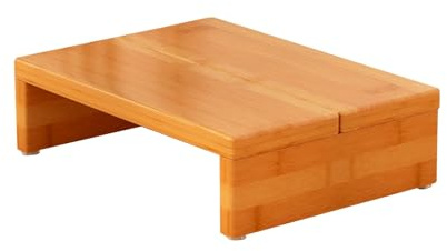 MBBTAG Marche Pied Bois, rehausseur en Bois Portable, Marche Pied Adulte, Forte capacité de Charge, Repose Pied Bois, Convient aux Chambres à Coucher, salles de Bains, Cuisines, Bureaux(40x20x11cm)