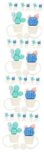 MAGICLULU 4 Juegos De Tapas Reutilizables Para Pajitas Con Dibujos Animados 8 Unidades