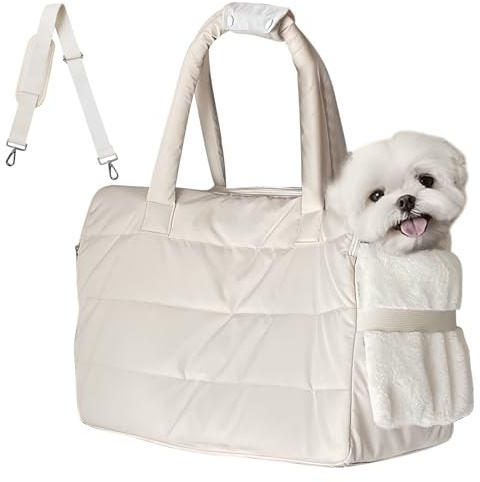 Transporttasche für Hunde und Katzen, Haustiere Tragetasche für Kleinen und Mittleren Hund Welpen Katze bis 9 kg, Hunde Welpen Katzen Tasche, Atmungsaktiv Schultertasche für Outdoor Reisen