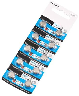 FUXIU Lot de 20/10 piles bouton LR44 AG13 pour montre - 1,5 V - Pour petits appareils électroniques