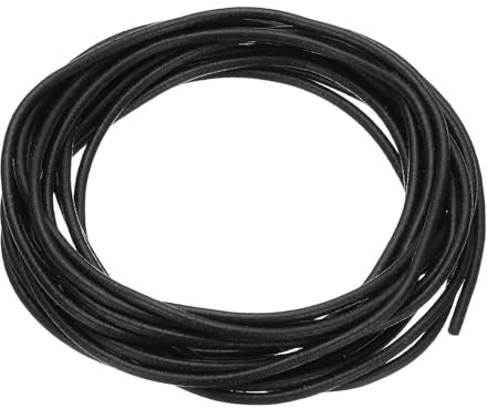 PATIKIL Silicone Foam Seal Strip, 5M(16.4FT) 5mm(0.2) Dia Backer Rod Round High Density Solid Sponge Rubber Weather Stripping Cord for Sealing Gap Blocker Insulation, Black