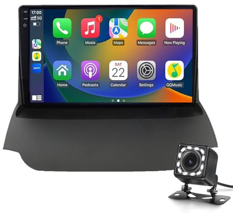Autoradio wireless da 9 per Ford Ecosport 2013-2017 con CarPlay e Android Auto ricevitore audio portatile per auto con telecamera di backup Mirror Link navigatore satellitare con traffico in tempo r