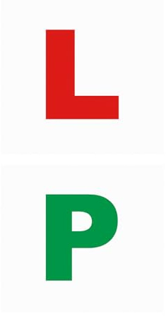 Magnetic L & P Plates Set – 18 cm x 18 cm, Reusable, Road-Legal, UK Compliant, DVSA Approved