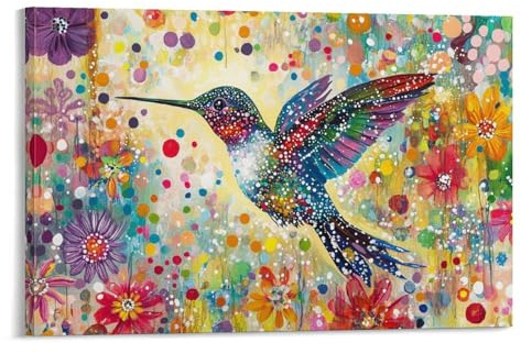 HLXZMCVBT Hummingbird Grandes Cuadros Decoracion Salon Modernos, Cuadros Decoracion Salon Modernos，Mural Impermeable, Decorativos Salon Dormitorio 08x12inch(20x30cm)