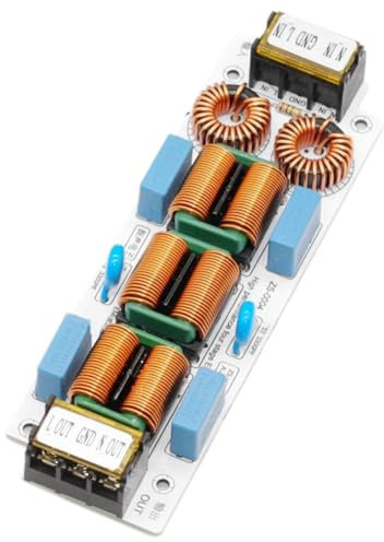 Vocdikficy 10A -Filter, 4-Stufen-Unterdrückung Elektromagnetischer Störungen, Common Power EMC, Audioverstärker, Luftreiniger, Langlebig, Einfach zu Bedienen, Ohne Gehäuse
