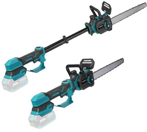 Motosierra de 12 pulgadas para Makita con batería de 18 V, 1500 W retráctil con batería, engrasador automático, sin escobillas, sierra de cadena eléctrica para cortar madera, árboles, jardinería (sin