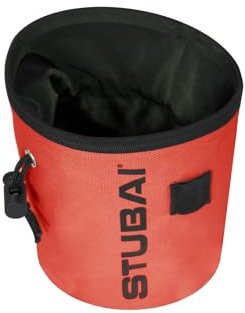 STUBAI Chalk-Bag röd | Chalkbag klättring och bouldering | kritväska, magnesiumväska, kalkväska, magnesiaväska med dragsko | Chalk väska för klättrare