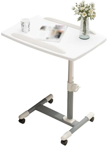 Escritorio de pie de altura ajustable, escritorio móvil para laptop para dormitorio y oficina, diseño versátil para estación de trabajo y productividad