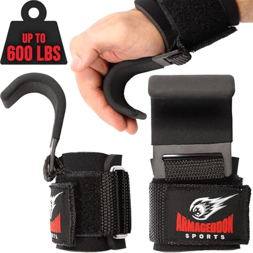 Ganchos de Levantamiento de Pesas para Gimnasio – Straps Gym Hombre y Mujer, Muñequeras y Guantes, Accesorios Profesionales de Entrenamiento y Fitness