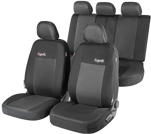 Walser Auto-Sitzbezug Komplettset Esprit mit Reißverschluss, Zipp-IT Premium Auto-Schonbezüge für Normalsitze, 2 Vordersitzbezüge, 1 Rücksitzbezug