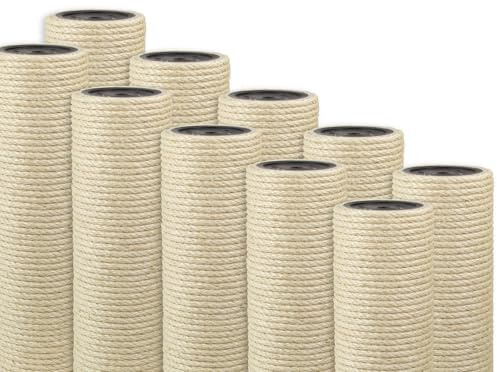 Kratzbaumland 12 cm Deluxe-Sisalstamm mit 8 mm Sisalseil Länge: 100 cm/Gewinde: 10 mm (M10)