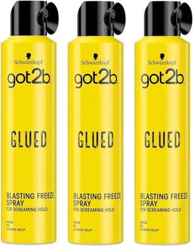 Schwarzkopf got2b Glued Blasting Freeze Spray, 300 ml, 3 Stück