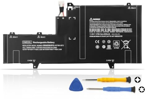K KYUER OM03XL Laptop Batería para HP EliteBook X360 1030 G2 Series 13.3 | 863167-171 863167-1B1 863280-855 HSTNN-IB70 HSTNN-IB7O HSTNN-1B70 HSN-I04C OMO3XL 0MO3XL OM03057XL 11.55V 57Wh
