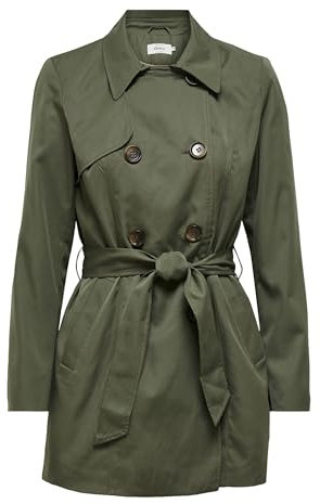 ONLY Onlvalerie Trenchcoat CC Otw Impermeabile, Grape Leaf, M Donna