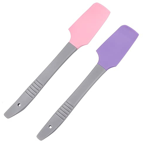 Lurrose 2 Stück Silikon Wachsspachtel Wachsen Applikator Spatel Mit Langem Griff Und Loch Design Für Körper Haarentfernung Und Wachs Reinigung