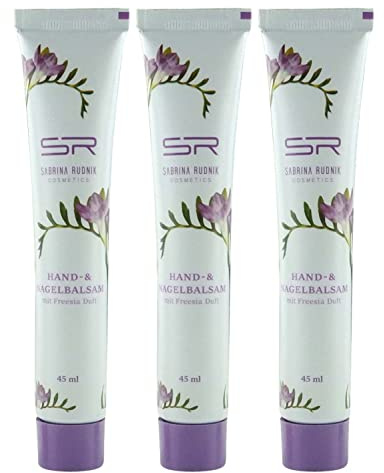 Sabrina Rudnik - Bálsamo para manos y uñas con aroma Fressia de 45 ml + bloc de notas varivendo