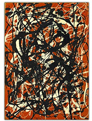 Leinwand-Ölgemälde Jackson Pollock《Free Form》Artwork Poster Picture Modern Wall Art Decor Home Living room Decoration 80x120cm(32x48in) Frameless