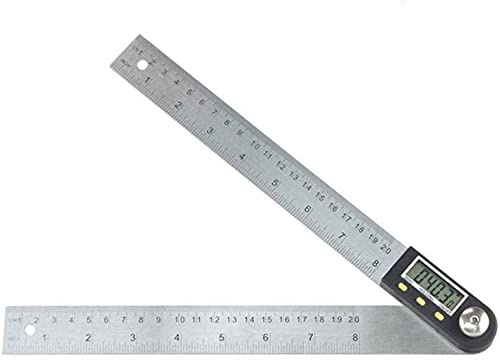 WJJ Digital Angle Finder Gola Digital Display Digitale Angolo Universale Righello 200mm Acciaio Inossidabile Goniometro in Acciaio Inossidabile Angolo di Lavorazione del Legno Righello