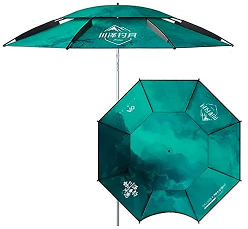 JKIOOW Sonnenschirm 2.4M 360º-Drehung Marktschirm Outdoor-Schirm Höhenverstellbar Gestell Stahl Strandschirm UV-Schutz 50+ (Size : 2.0M)