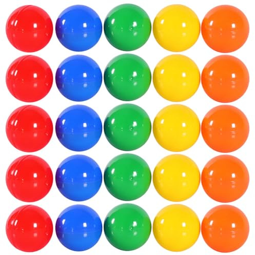 Happyyami Balles De Loterie Tombola 50Pcs Petites Balles De Tombola Vides Colorées Balles De Pong en Plastique Ouvrable Boule Porte-Bonheur pour Le Jeu De Bingo Bar Articles De Fête